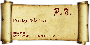 Peity Nóra névjegykártya