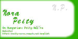 nora peity business card